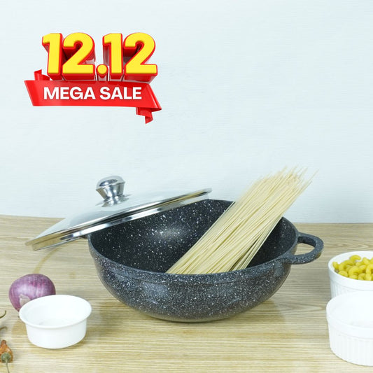 Die Cast Caldero Wok Black - Premium Klassic Kitchenware Cookware 1080