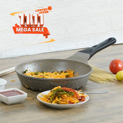 Klassic Die Cast Marble Coated Non-Stick Frying Pan – Beige