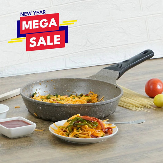 Klassic Die Cast Marble Coated Non-Stick Frying Pan – Beige 1080