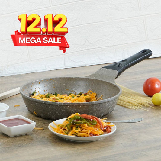 Klassic Die Cast Marble Coated Non-Stick Frying Pan – Beige 1080