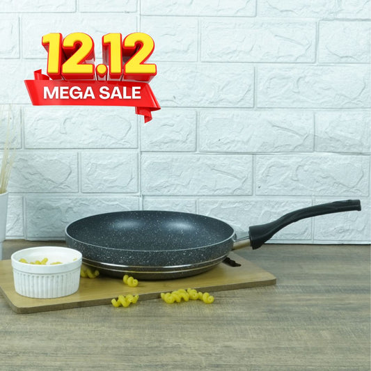 Klassic Marble Coated Non-Stick Round Frying Pan – Black 1080