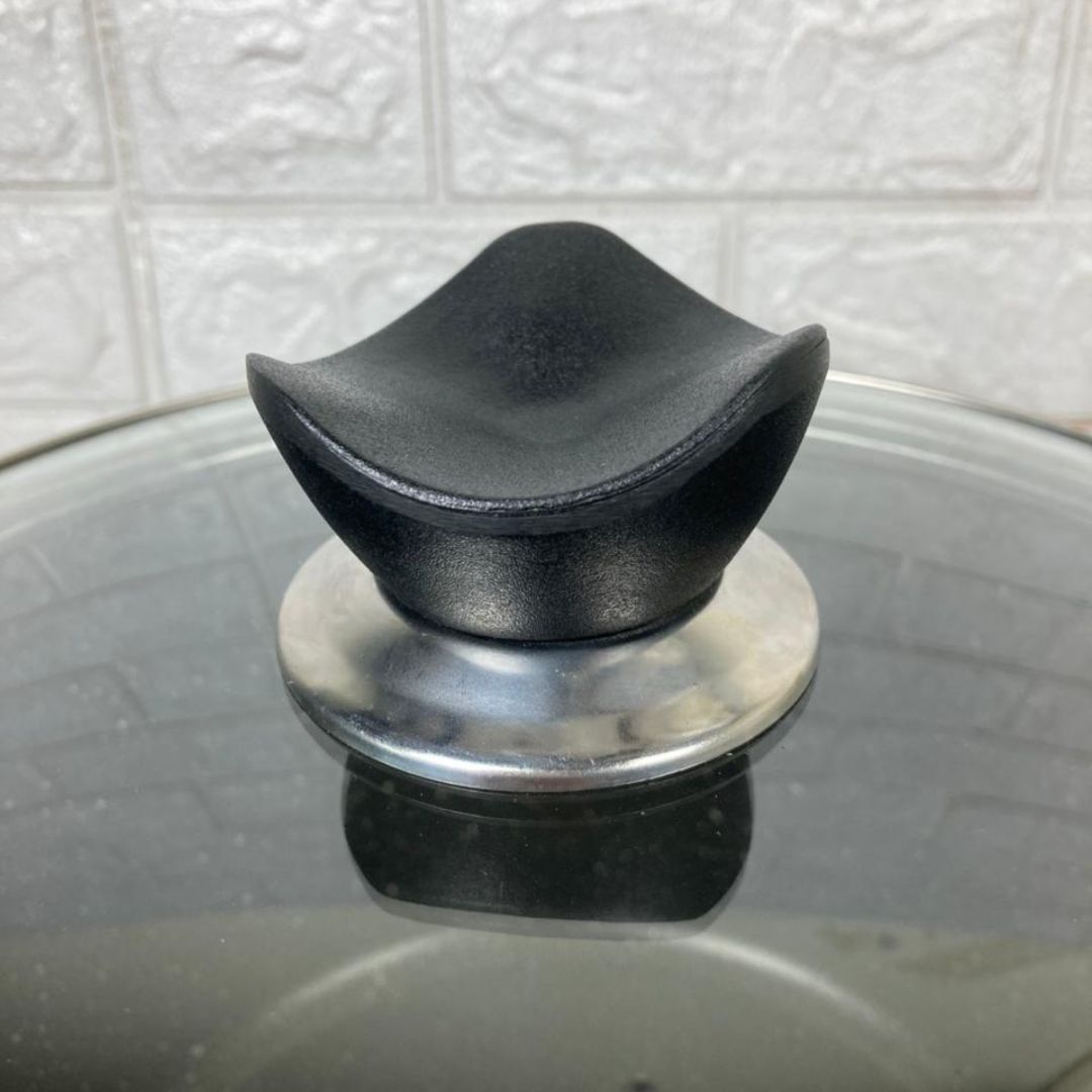 KLASSIC Die cast Non Stick Marble Coated Induction base Casserole with Glass Lid Black