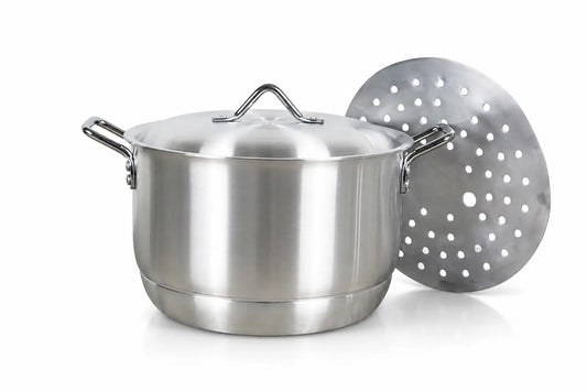 KLASSIC Metal Finish Steamer Casserole/ Cooking Pot With Lid 1536