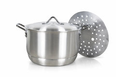 KLASSIC Metal Finish Steamer Casserole/ Cooking Pot With Lid