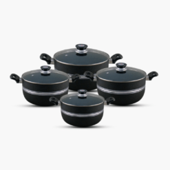 4 pcs Set Cooking Pots Black