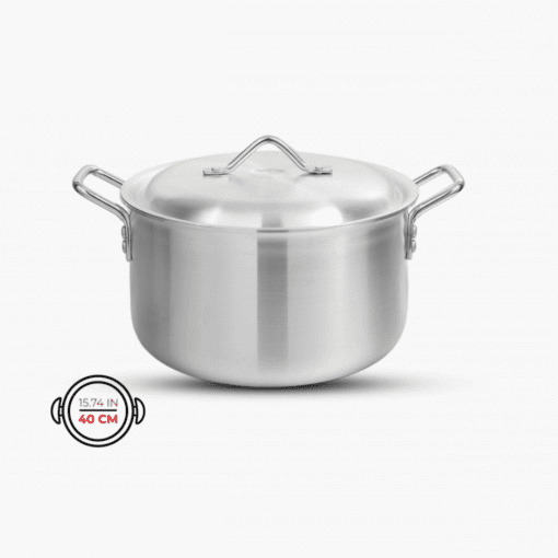 Cooking Pot Aluminum Metal Finish 40cm