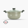 Cooking Pot Marble beige 28cm Glass Lid