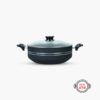 Flat Nonstick wok 22cm black