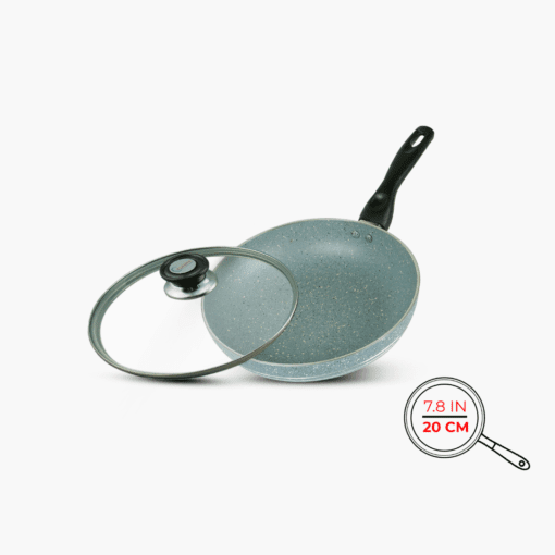 Frying Pan Marble gray20cm Glass lid