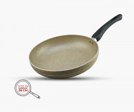 Diecast Marble Coated Frypan 26cm Beige