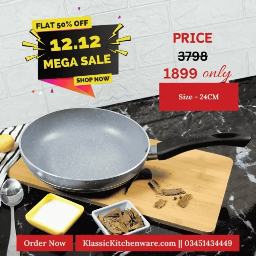 Marble Frying Pan gray 24cm