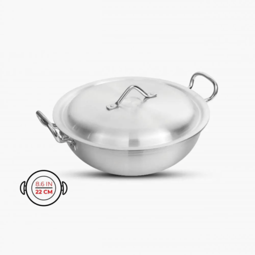 Aluminum Wok Metal Finish 22cm