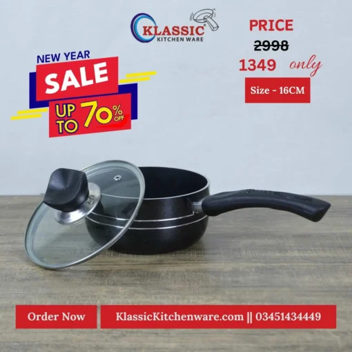 Non Stick Saucepan 16cm black