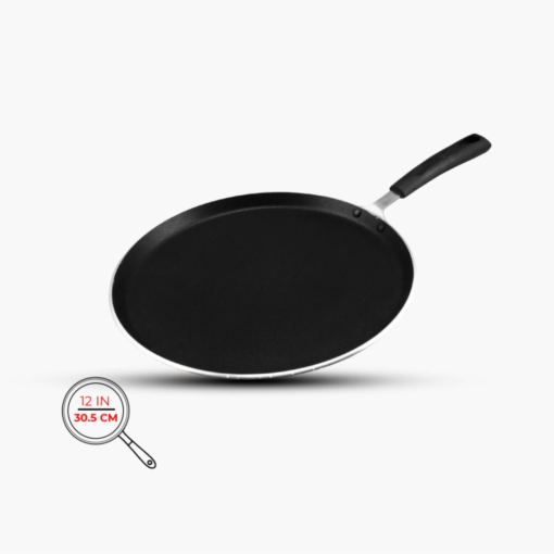 Induction base Pizza Pan / Paratha pan Non Stick Black