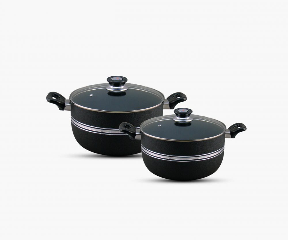 Casserole / Cooking Pot 4Pcs Set (30.34)Cm with Glass Lid Non Stick