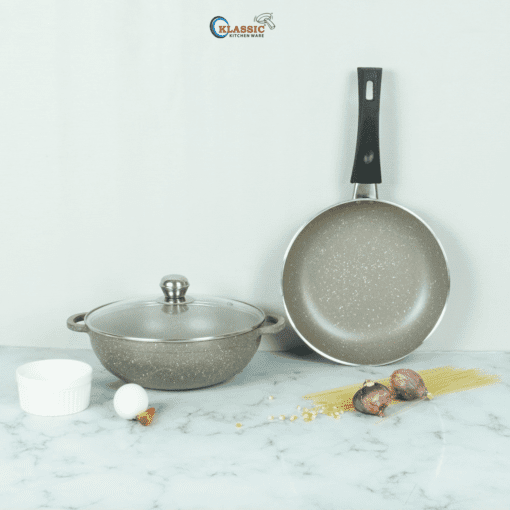 Caldero Diecast Wok with Frying Pan Marble