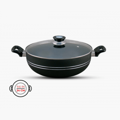 Nonstick Karahi / Wok Short Handle black 24cm