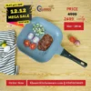 Diecast Marble Coated Grill Pan 28cm Grey